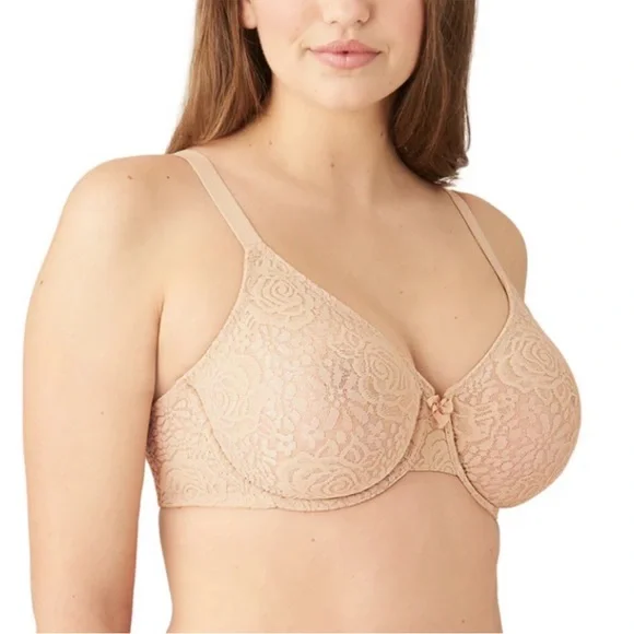 Wacoal Halo Lace Unlined Underwire Bra SZ 30DD NWT - Picture 2 of 7